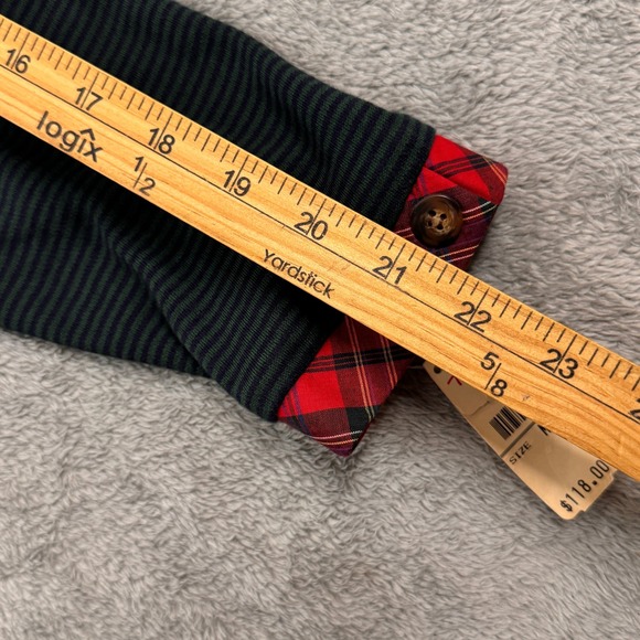 NWT Vintage Talbots Sara Campbell Plaid Collar Striped Shirt Women's Medium - Picture 9 of 11